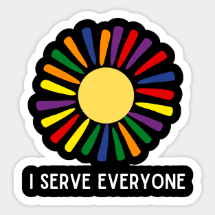 sun with rays in Pride colors - serves everyone, for dark background Sticker